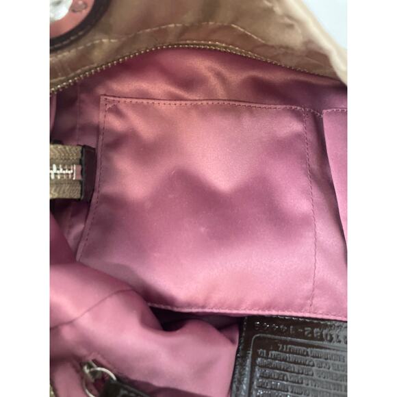 COACH 14449 LARGE TAN, BROWN SIGNAUTE PRINT SHOULDER BAG - Picture 15 of 16